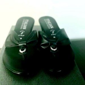 Women Black Wedge Shoe Size 7